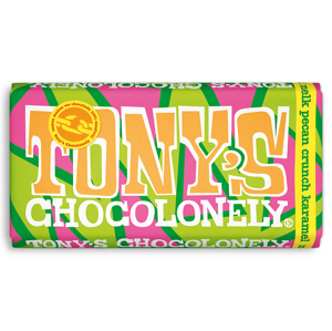 Tony's Chocolonely Mléčná čokoláda, sušenky, pekanové ořechy a karamel 180 g